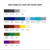 tank top color chart - Tame Impala Store